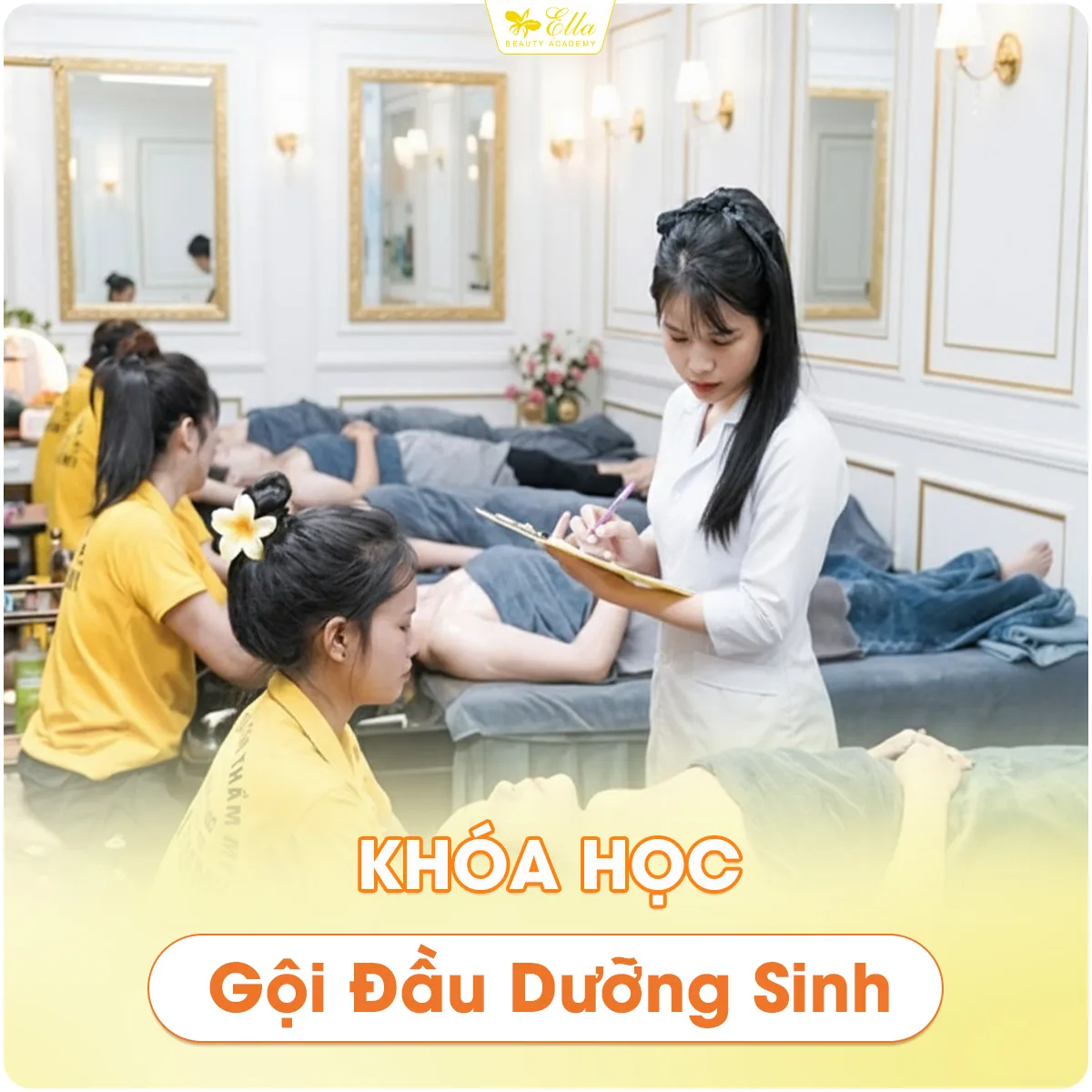 Khoá học gội đầu dưỡng sinh tại Queen Ella Academy
