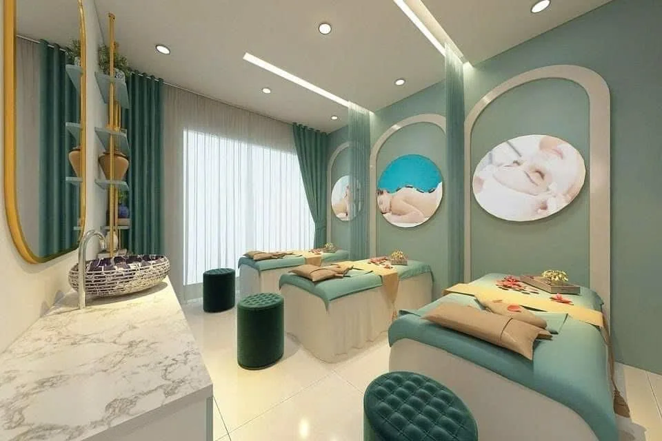 Phòng trị liệu tông xanh bạc hà